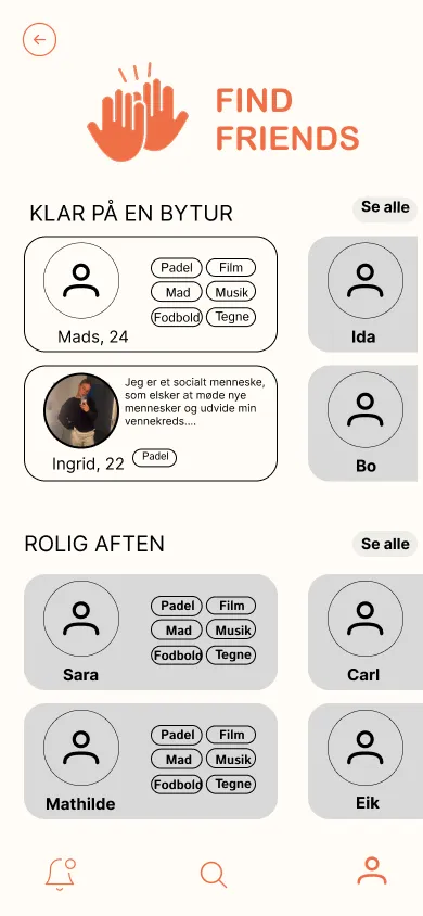 Friend Finder – skærm 6